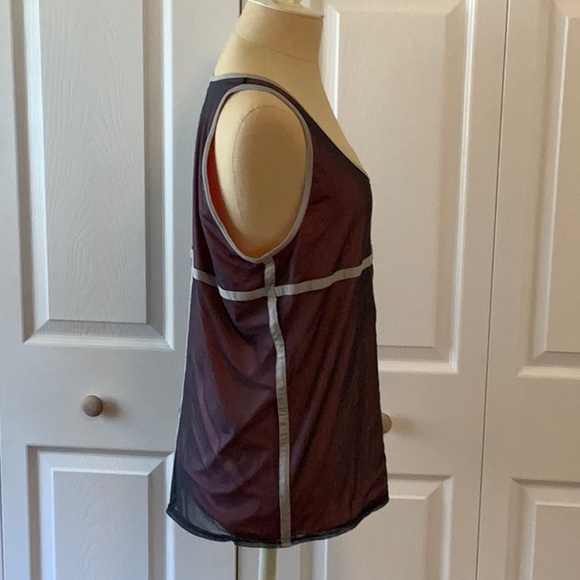 Inphorm- Athletic Tee- Purple Mesh Over Pink- Size Large - Picture 3 of 8